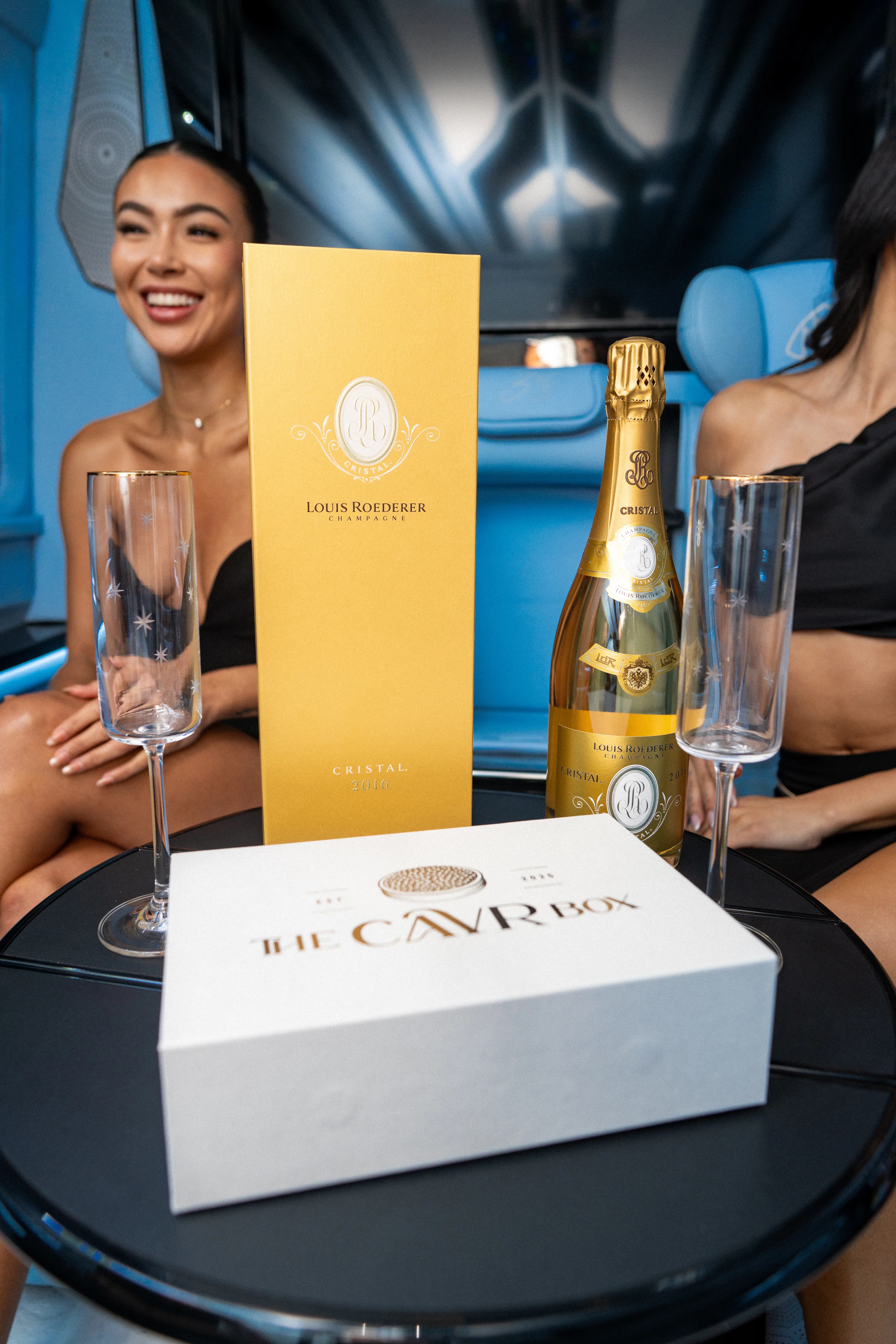 Champagne console close-up